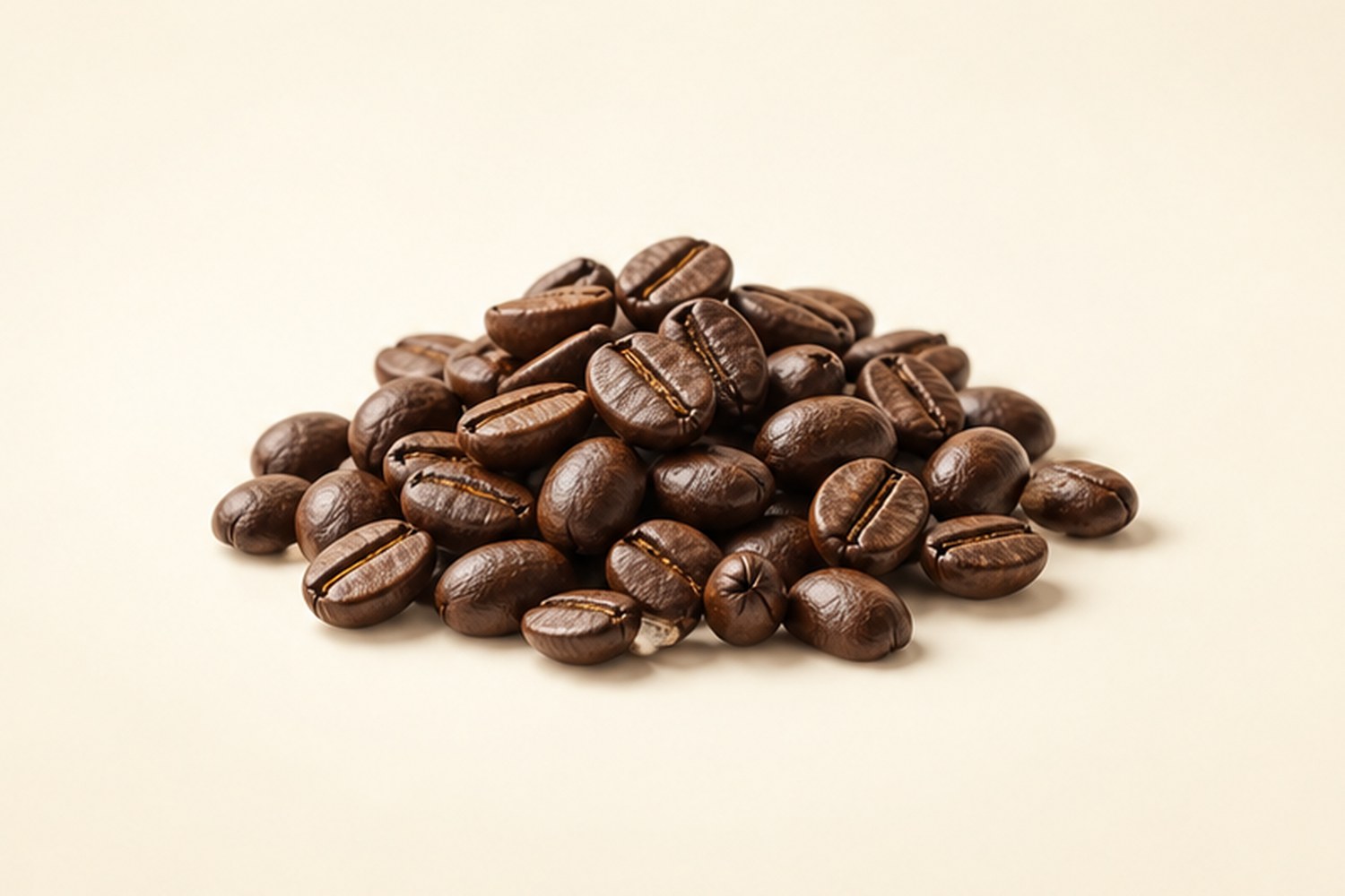 Grãos de café torrados